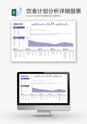 饮食计划分析详细报表