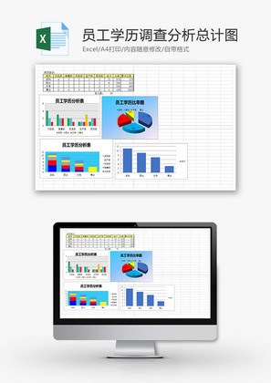员工学历调查分析总计图