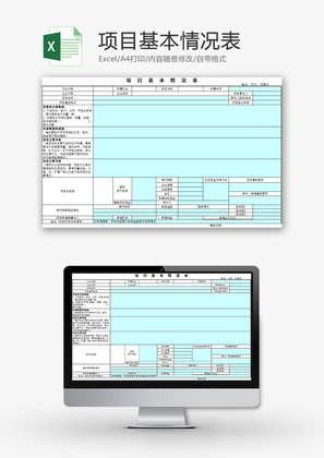 日常办公项目基本情况Excel模板