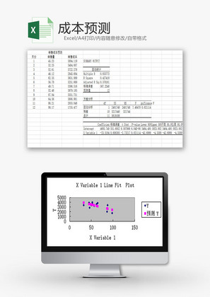 日常办公成本预测Excel模板