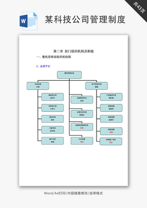 科技公司管理制度及操作流程Word文档