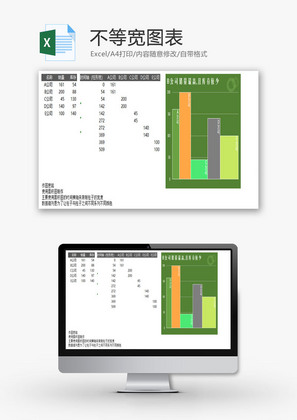 不等宽图表EXCEL模板