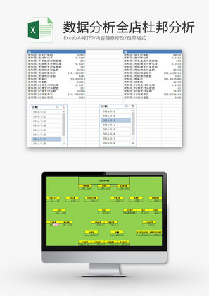 日常办公全店杜邦数据分析Excel模板
