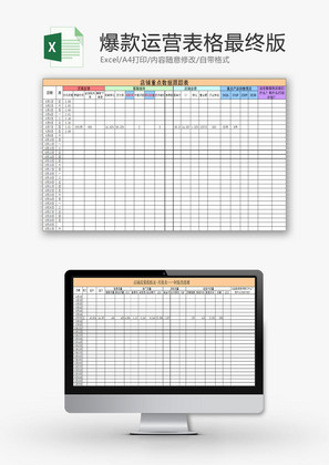 日常办公爆款运营表格Excel模板