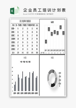 企业员工培训计划表Excel模板