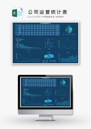 公司运营统计表excel模板