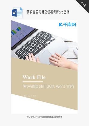 客户调查项目总结报告Word文档