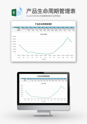 产品生命周期管理表Excel模板