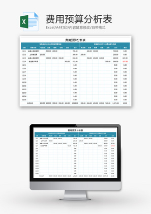 费用预算分析表Excel模板