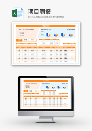 项目周报Excel模板