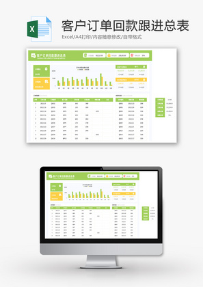 客户订单回款跟进总表Excel模板