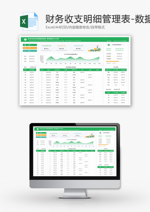 财务收支明细管理表Excel模板