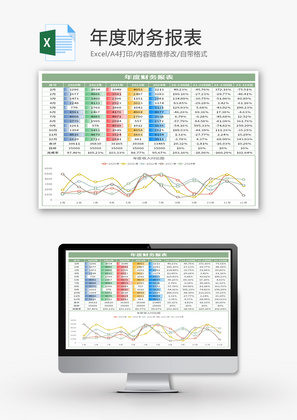 年度财务报表Excel模板