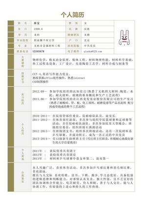 个人创意表格简历word设计模板