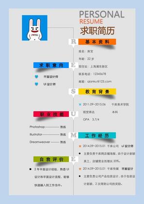 多彩主题求职简历大学生简历通用模板