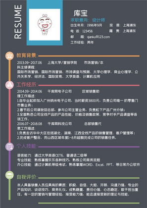 深色创意风设计师求职简历word模板