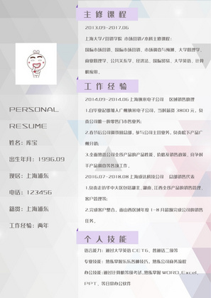 图形创意医师求职简历word模板