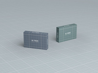 纸盒展示样机海报模板_清新包装盒子展示样机设计