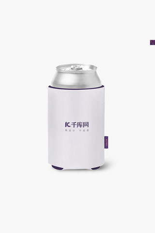 饮料包装海报模板_白色简洁罐装饮料包装样机