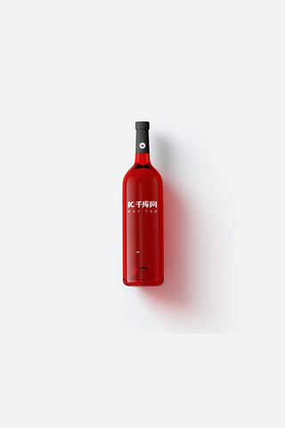 图标素材海报模板_logo素材包装展示模板玻璃瓶红色简约样机