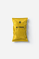 包装袋设计模板塑料包装黄色 创意样机