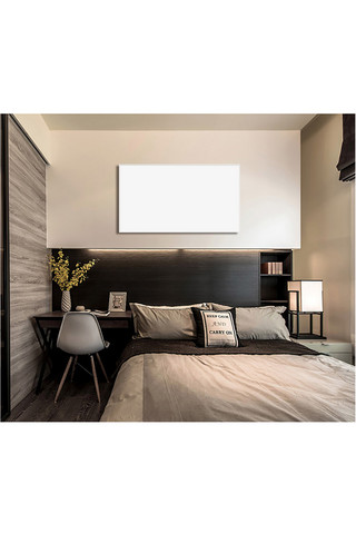 卧室内装饰设计画框模型素材模板白色背景墙创意样机