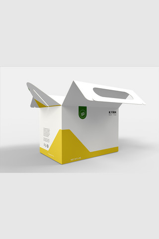 手提食品包装模板礼盒设计白色简约样机