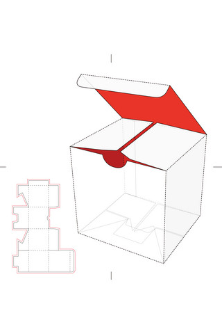 瓦楞盒包装设计模板展示白色简约样机