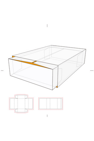 包装盒设计模板展示白色简约样机