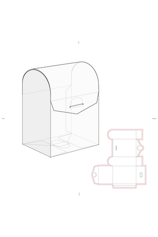 包装盒子设计模板展示白色创意样机