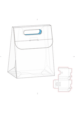 手提包装盒模板展示白色简约样机