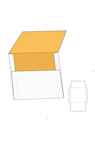 展示海报模板_刀模包装盒设计展示模板白色简约样机
