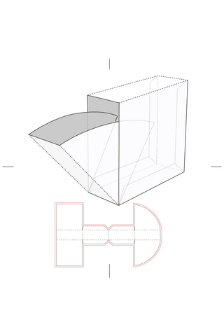包装盒刀模图模板展示白色创意风格样机