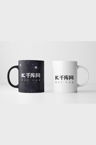 logo海报模板_马克杯logo设计模板展示黑色简约样机