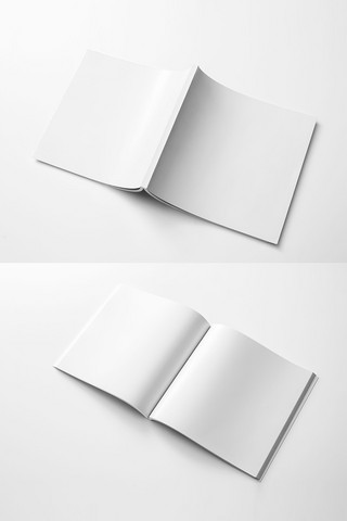 小清新主图框架海报模板_方型画册白色简约清新样机