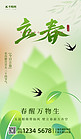 立春节气春笋绿色弥散光海报设计