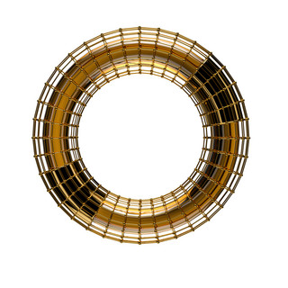 图形png海报模板_创意质感玻璃金属圆环PNG