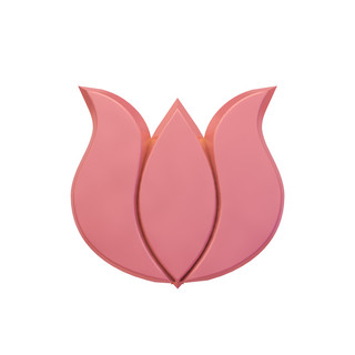 38妇女节C4D粉色立体花朵