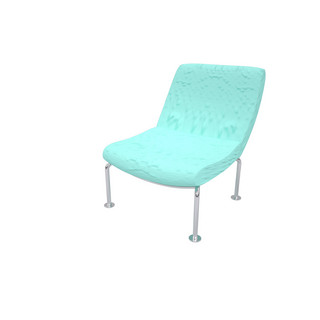 3D蓝色软垫靠椅