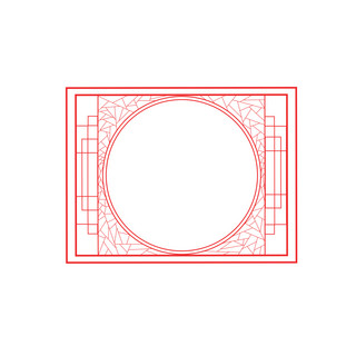 中红色国风边框海报模板_中国风边框之复古古典方框