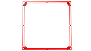 C4D春节红色中国风边框