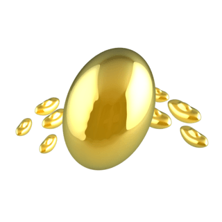 金色大气金蛋金币装饰图案