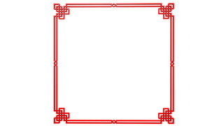 C4D春节红色中国风边框