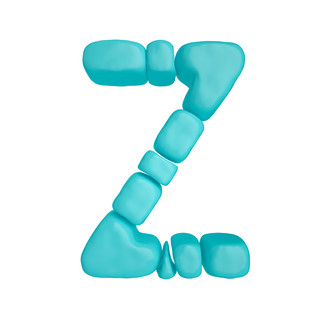 C4D柔体泡沫立体字母Z元素