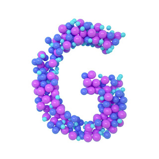 C4D气球立体字母G元素