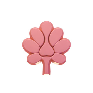 38妇女节C4D粉色立体花朵装饰