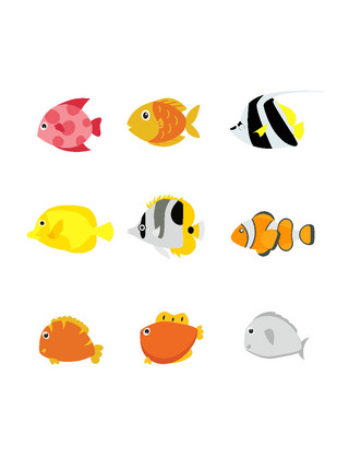 深海鱼类海报模板_收回动物鱼类可商用元素
