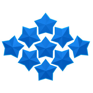 立体菱形海报模板_多个立体五角星组成菱形