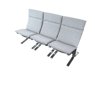 软垫沙发海报模板_3D灰色沙发靠椅