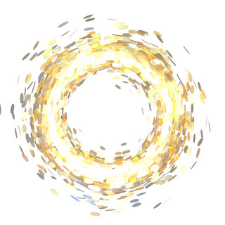金色发光圆圈漂浮点缀